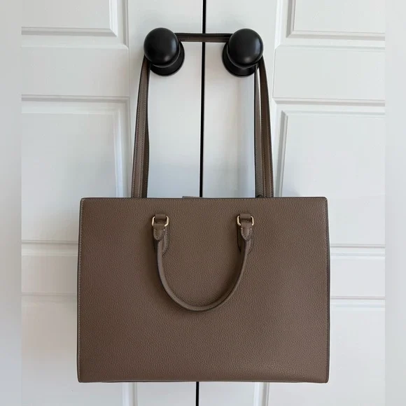 Coach Taupe Leather Tote Bag - Picture 2 of 10